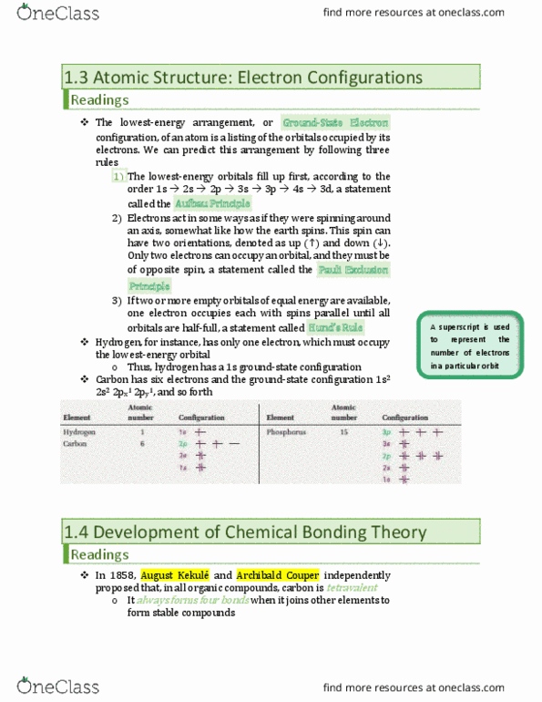 CHM136H1 Chapter Notes - Chapter 1.3 - 1.4: Noble Gas, Ion, Pauli Exclusion Principle thumbnail