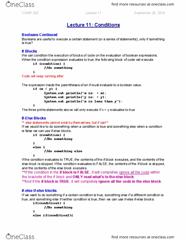 COMP 202 Lecture Notes - Lecture 11: Return Type, Semicolon thumbnail