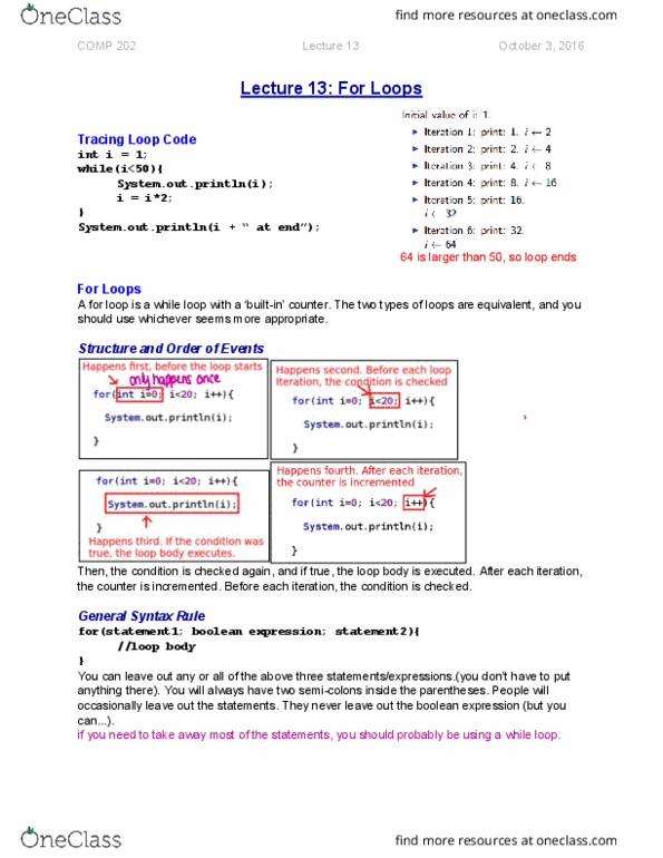 COMP 202 Lecture Notes - Lecture 13: Boolean Expression thumbnail