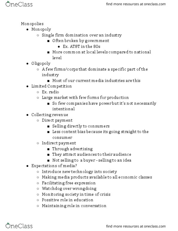 JL MC 101 Lecture Notes - Lecture 13: Oligopoly thumbnail