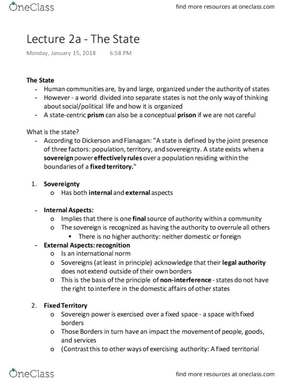 POLSCI 1AB3 Lecture Notes - Lecture 2: Feudalism thumbnail