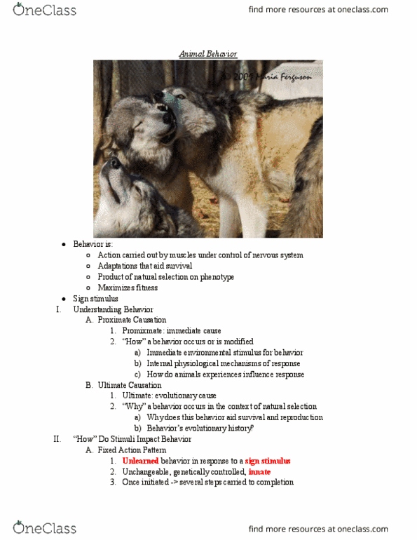 01:119:115 Lecture Notes - Lecture 23: Fixed Action Pattern, Round Dance, Classical Conditioning thumbnail