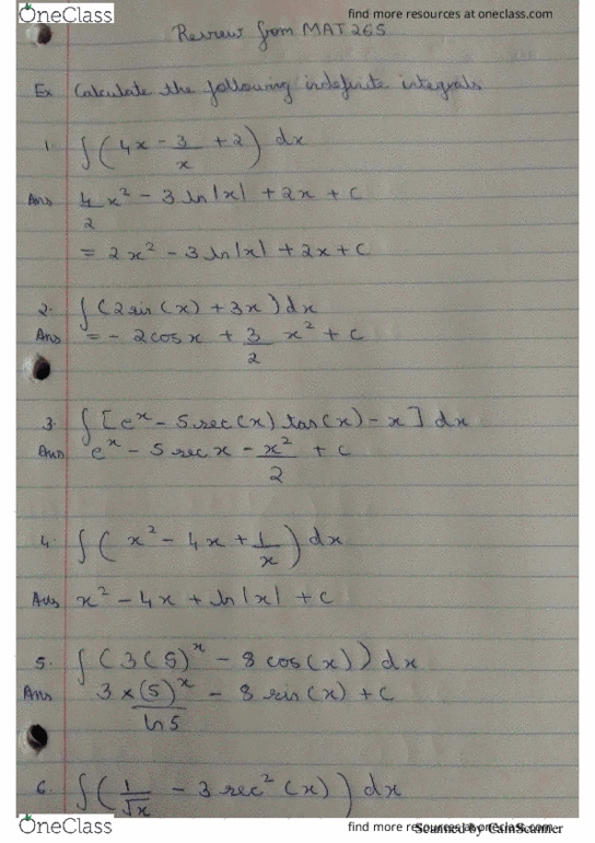 MAT 266 Lecture 1: MAT 266 Calculus For Engineers. Here are week one notes for Prof. Odish class this semester thumbnail