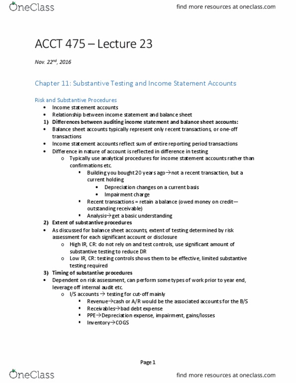 ACCT 475 Lecture Notes - Lecture 23: Fide, Internal Audit, Performance Bond thumbnail