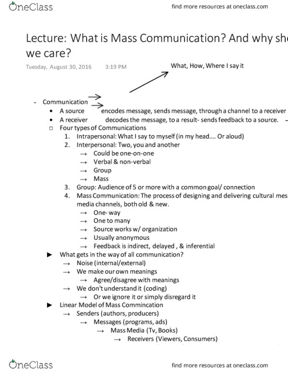 JOUR 101 Lecture 1: What is Mass Communication And why should we care thumbnail