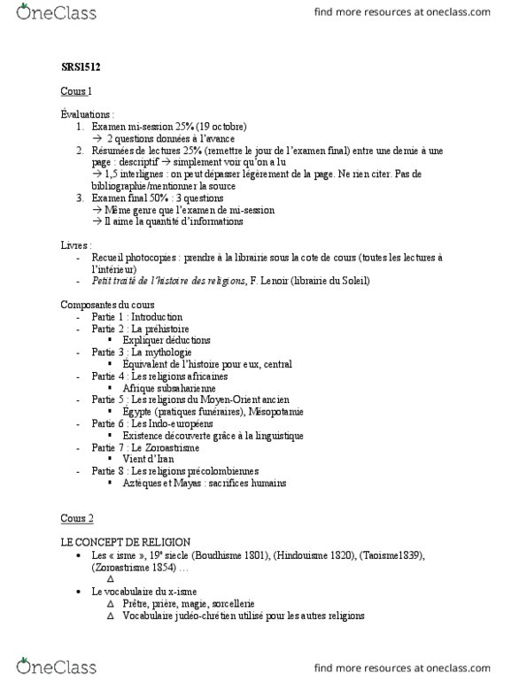 SRS 1510 Lecture Notes - Lecture 5: Le Monde, Voir, State Agency For National Security thumbnail