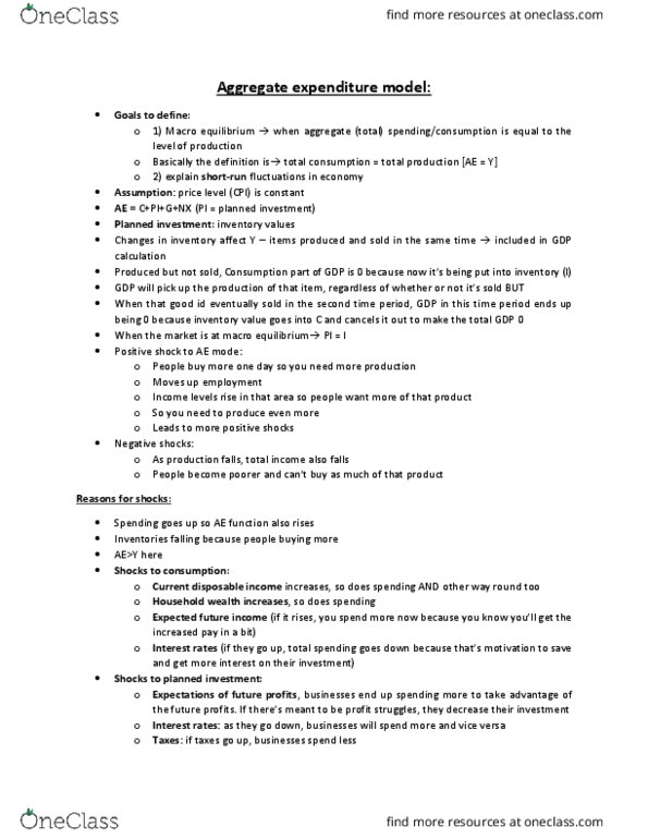 ECON 104 Lecture 8: Aggregate Expenditure Model thumbnail