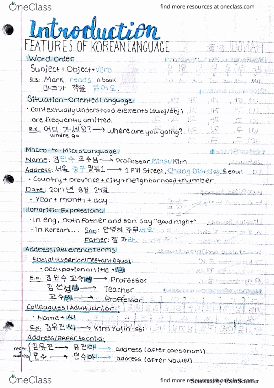 EALC-K 101 Chapter Notes - Chapter 1: Common Interface thumbnail