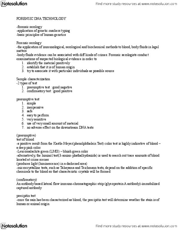 FSC239Y5 Lecture Notes - Precipitin, Serology, Haematoxylin thumbnail