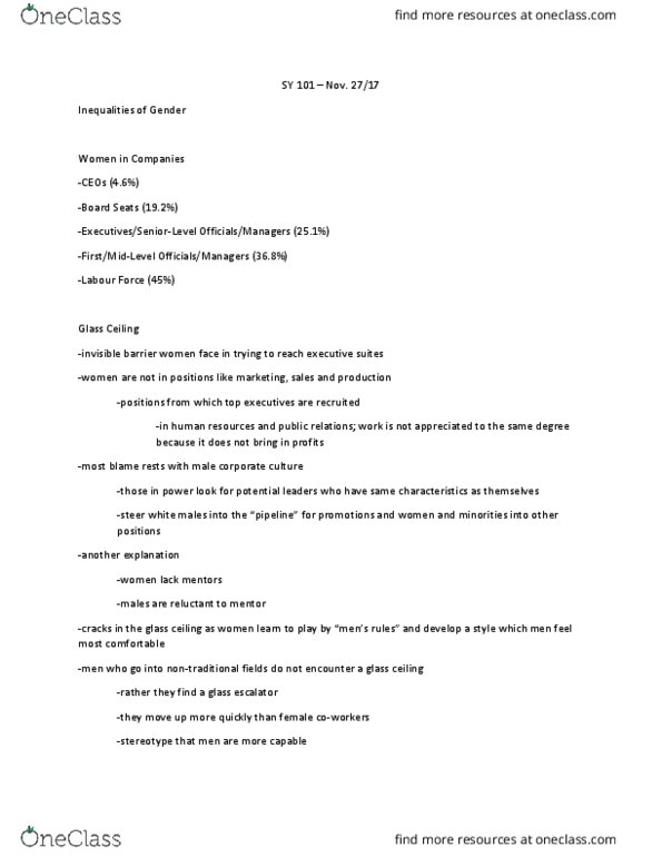 Sy 101 Chapter 5 Chapter 5 Oneclass