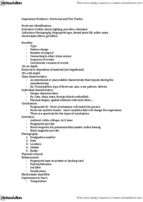 FSC239Y5 Lecture Notes - Henry Faulds, Potassium Thiocyanate, Dermis thumbnail