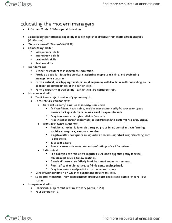 MGHC02H3 Chapter Notes - Chapter 1: Domain Model, Role Theory, Job Satisfaction thumbnail