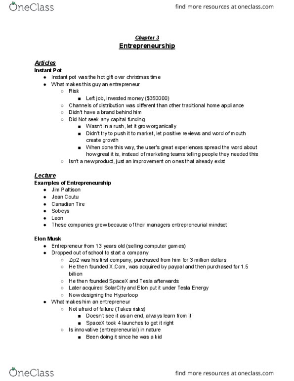 MGM102H5 Lecture Notes - Lecture 2: Elon Musk, Jim Pattison, Solarcity thumbnail