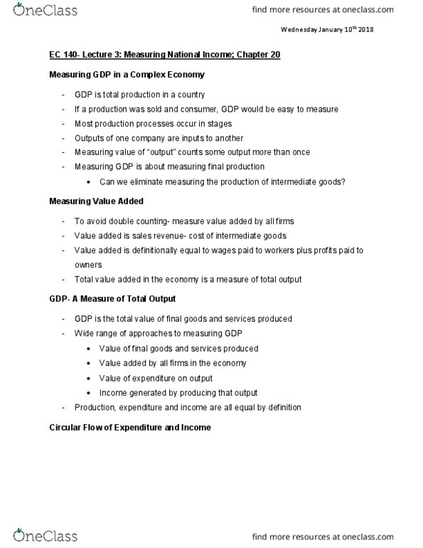 EC140 Lecture Notes - Lecture 3: Counting Measure, Environmental Quality, Gdp Deflator thumbnail
