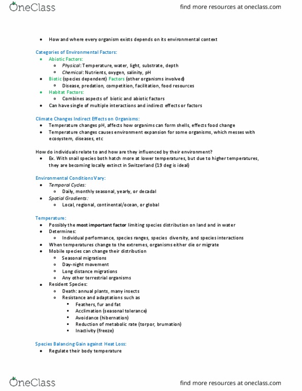 BIOL 2060 Lecture Notes - Lecture 4: Dormancy, Torpor, Cellular Respiration thumbnail