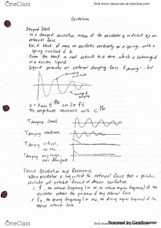 Physics 1029A/B Lecture 5: Waves and Sound Waves and Oscillations IV thumbnail
