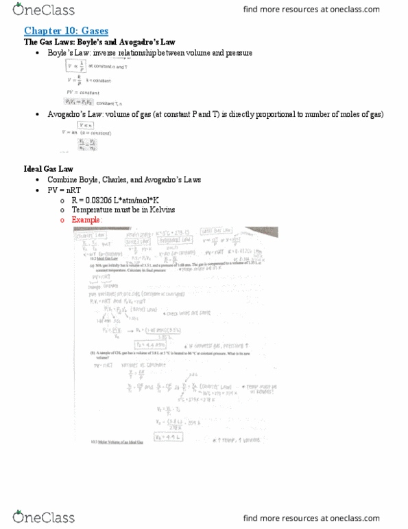 CHEM 12 Lecture Notes - Lecture 2: Ideal Gas Law, Kinetic Theory Of Gases, Molar Mass thumbnail