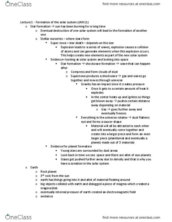 ENVR 202 Lecture Notes - Lecture 2: Star Formation, Exoplanet, Frozen Planet thumbnail