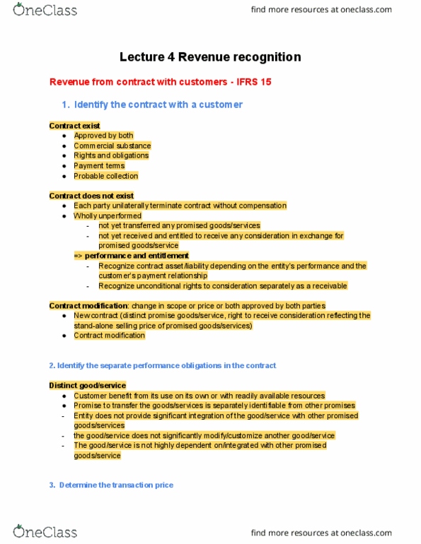 BUS 320 Lecture Notes - Lecture 4: Revenue Recognition, Credit Risk thumbnail