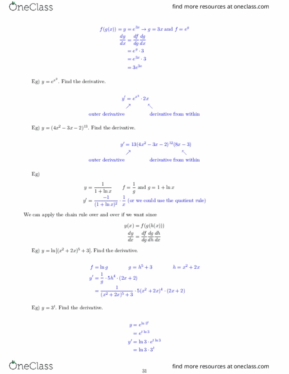 MAT 1330 Lecture Notes - Lecture 11: Quotient Rule thumbnail