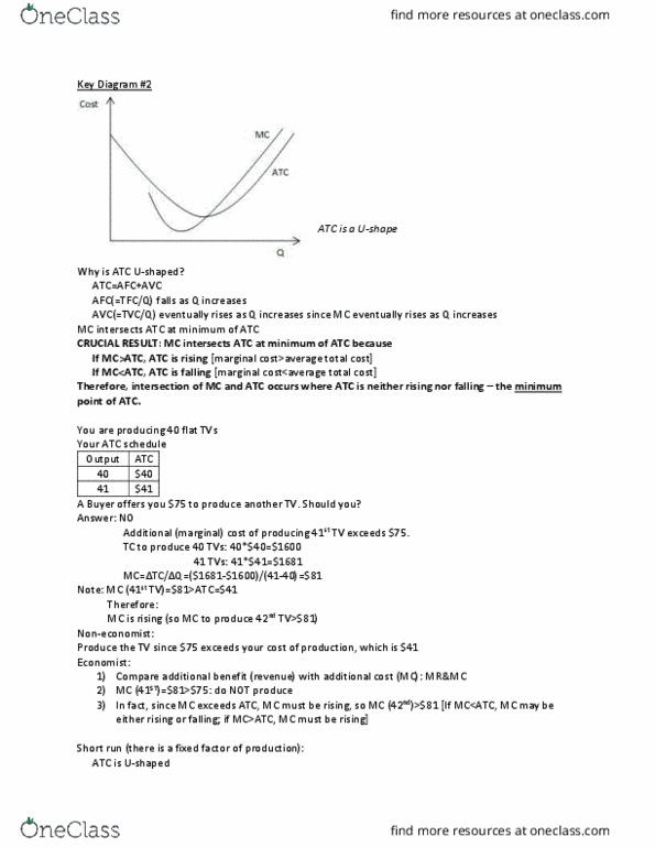 ECO100Y1 Lecture Notes - Lecture 7: Marginal Cost thumbnail