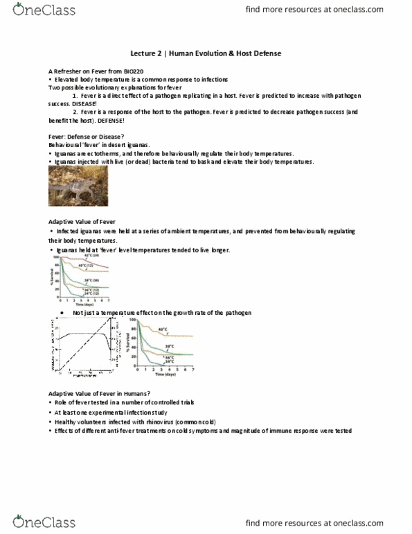 EEB325H1 Lecture Notes - Lecture 2: Innate Immune System, Rhinovirus, Clinical Trial thumbnail