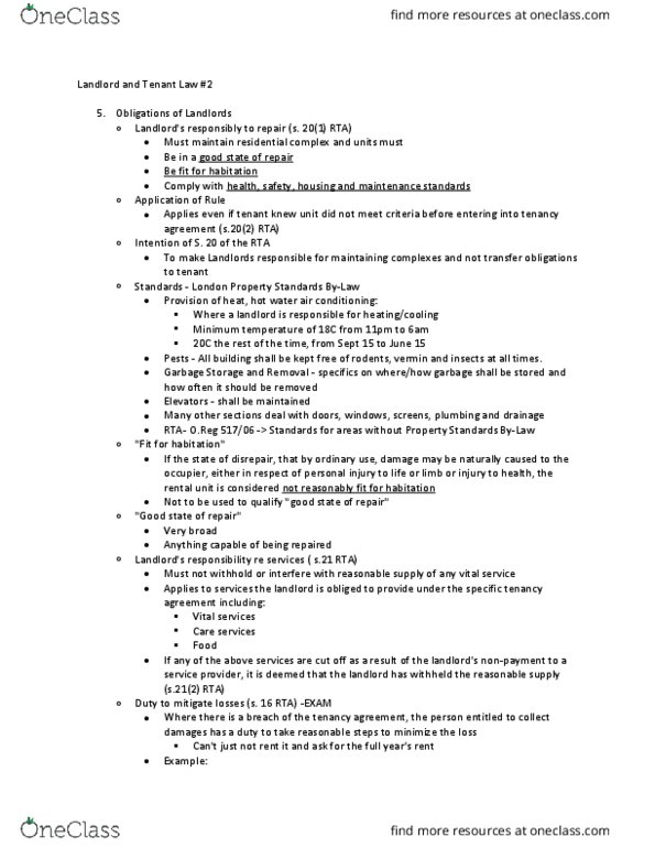 Law 2101 Lecture 24: Landlord and Tenant Law Lecture #2 thumbnail