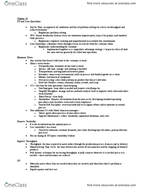 FARE 3310 Lecture Notes - Lecture 15: Toyota Production System, Overproduction, Scientific Method thumbnail