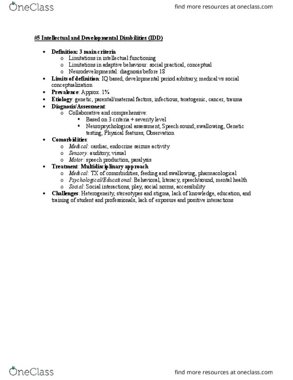 PSY 4105 Lecture Notes - Lecture 16: Neuropsychological Assessment, Teratology, Etiology thumbnail