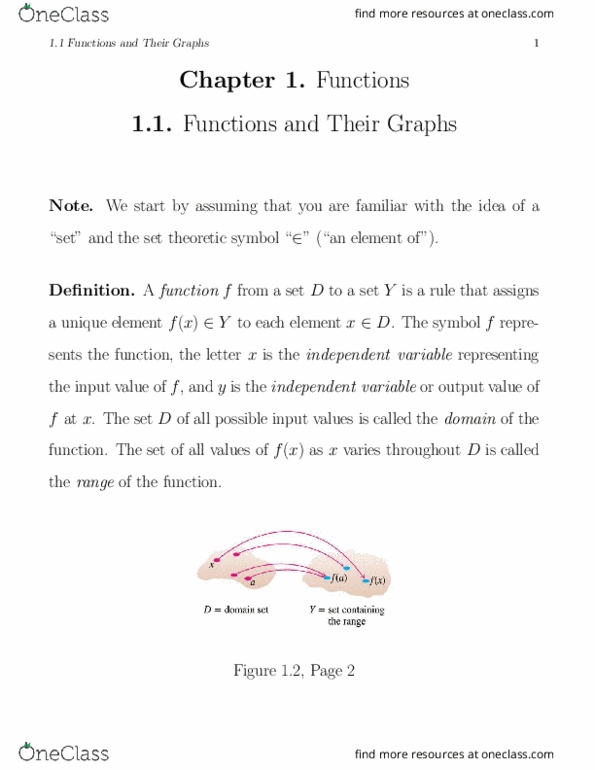 Mathematics 1560 Lecture Notes - Lecture 1: Set Theory, Estonian Kroon, Algebraic Function thumbnail