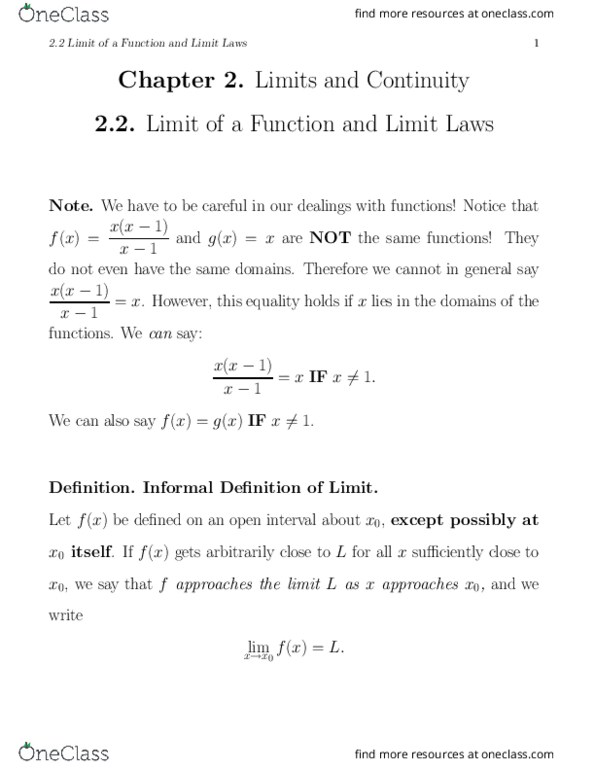 Mathematics 1560 Lecture Notes - Lecture 2: Quotient Rule, Product Rule, Power Rule thumbnail