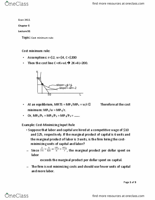 ECON 3411 Lecture Notes - Lecture 31: Adapter Molecule Crk, Marginal Product, Marginal Cost thumbnail