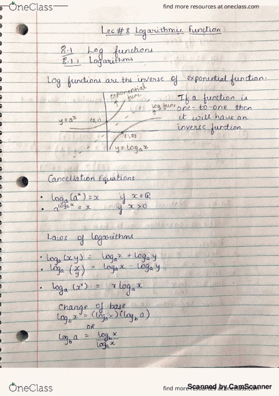 MATH127 Lecture 7: Logarithmic Functions thumbnail