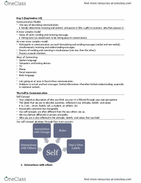 SPCOM204 Lecture Notes - Lecture 3: Spoken Language, Facial Expression, Body Language thumbnail