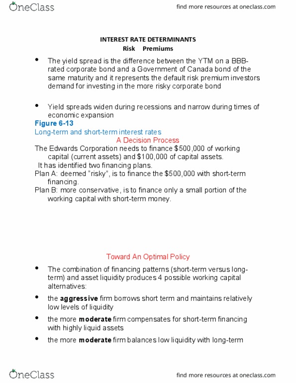 Business Administration - Accounting & Financial Planning FIN401 Chapter Notes - Chapter 6: Corporate Finance, Yield Spread, Risk Premium thumbnail