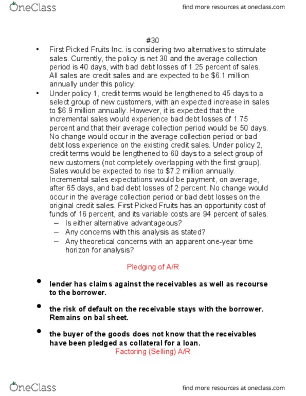 Business Administration - Accounting & Financial Planning FIN401 Lecture Notes - Lecture 7: Opportunity Cost, Cheque, Contract thumbnail