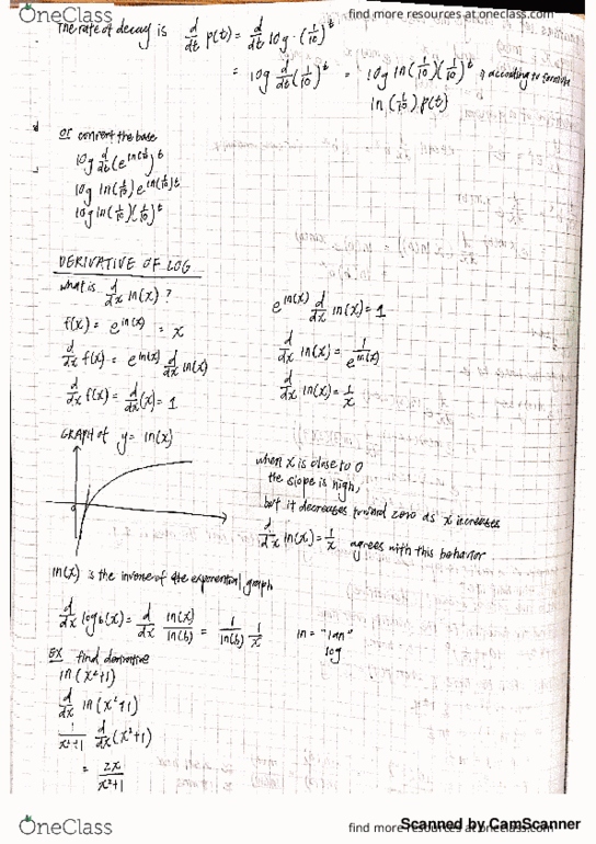 MAT 16B Lecture 5: Derivative of Logarithms thumbnail