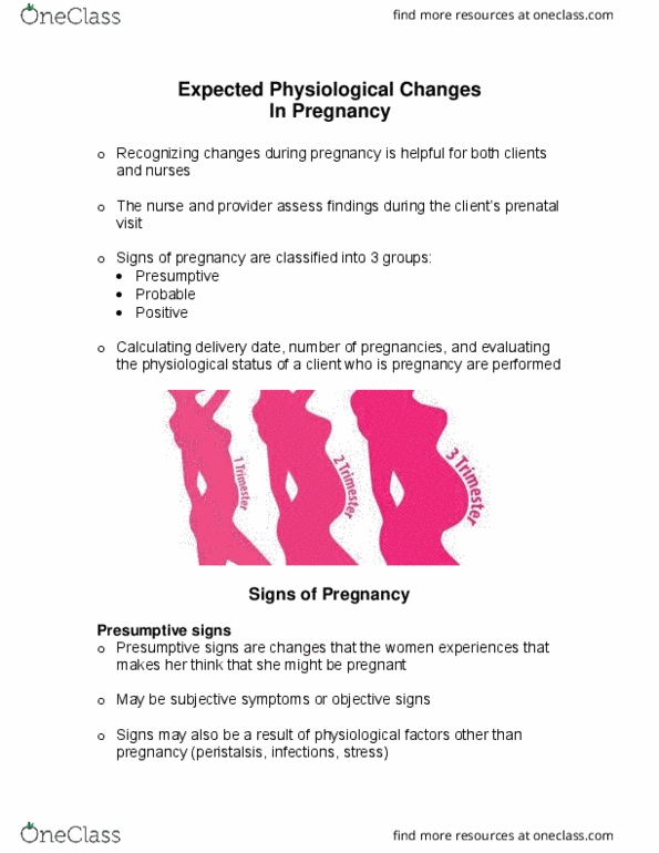 NURS 2002 Lecture Notes - Lecture 3: Pregnancy, Ectopic Pregnancy, Human Chorionic Gonadotropin thumbnail