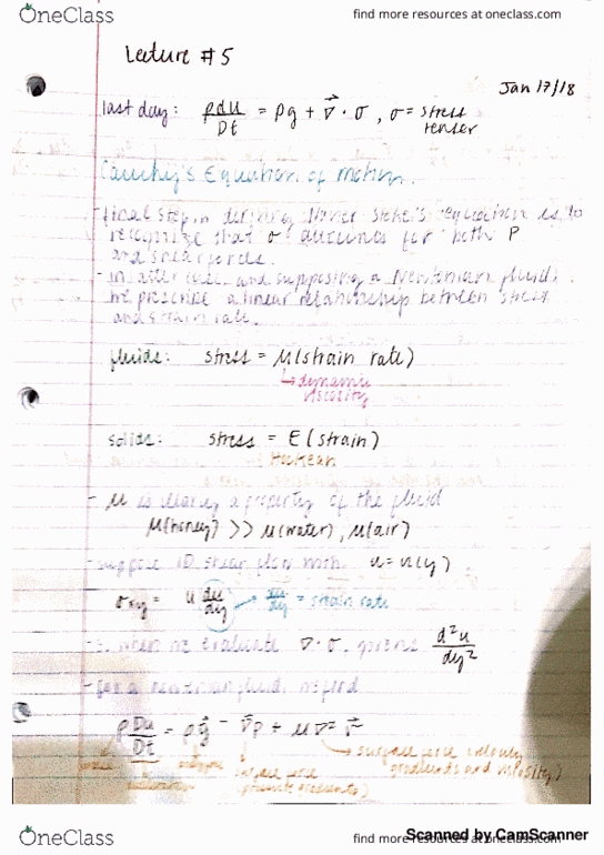 MEC E430 Lecture 5: Navier-Stokes equations thumbnail