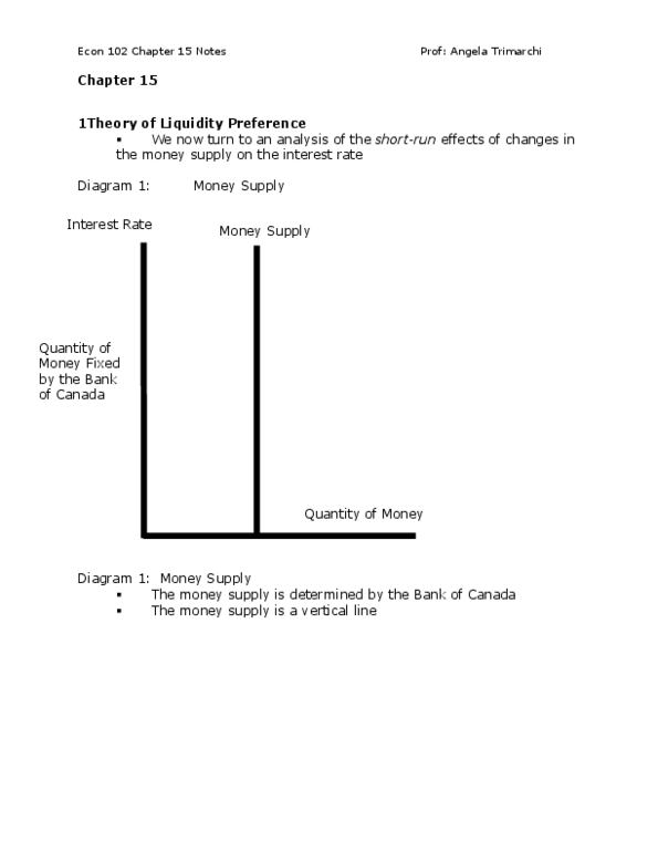 ECON102 Lecture Notes - Money Supply thumbnail
