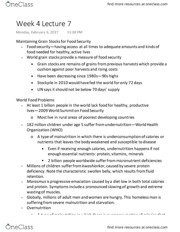 GEOG 5 Lecture Notes - Lecture 7: Shifting Cultivation, Subsistence Agriculture, Malaria thumbnail