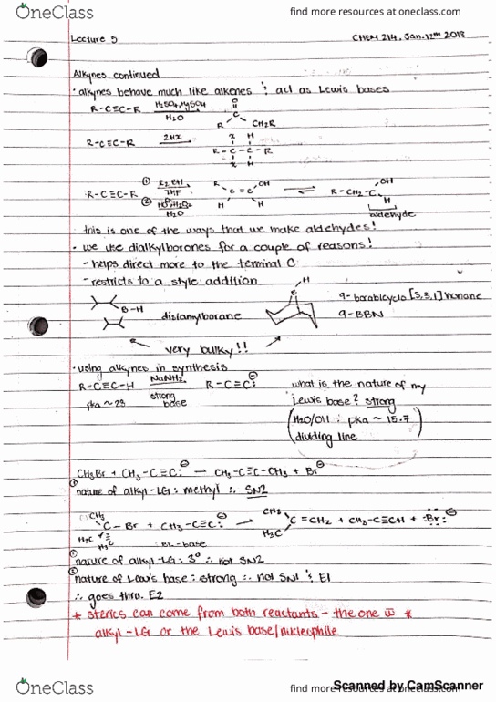 CHEM 214 Lecture 5: (01-12-18) Alkynes Part 2 thumbnail
