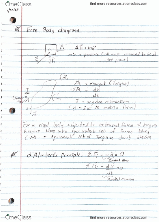 AERSP 304 Lecture 4: Aersp 304: FBD, kinematics thumbnail