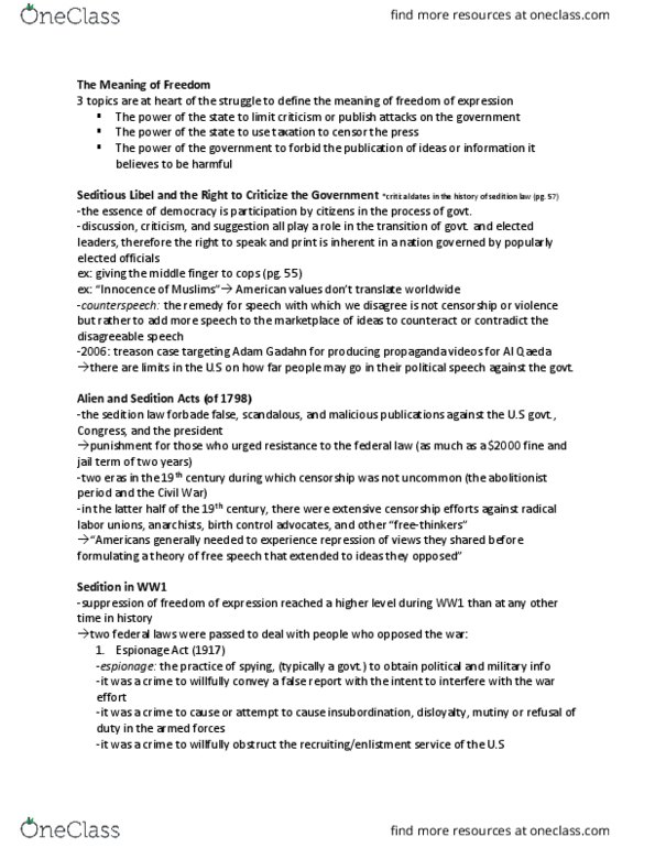 MMC 3200 Chapter Notes - Chapter 2: Adam Yahiye Gadahn, Abolitionism In The United States, Criminal Syndicalism thumbnail