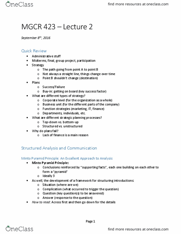 MGCR 423 Lecture Notes - Lecture 2: Product Differentiation, Ebay, Spacex thumbnail