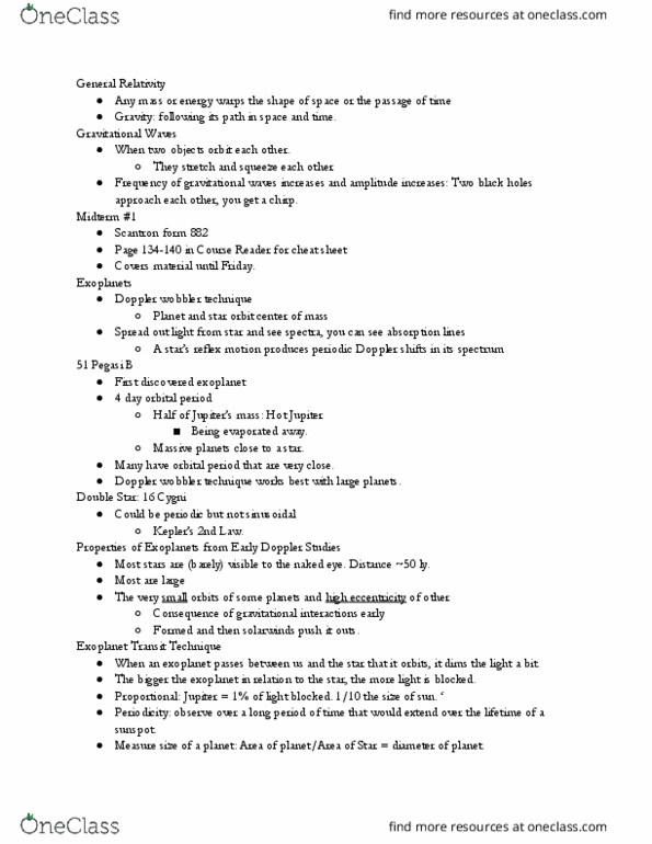 ASTRON C10 Lecture Notes - Lecture 11: Kepler (Spacecraft), 51 Pegasi, 16 Cygni thumbnail