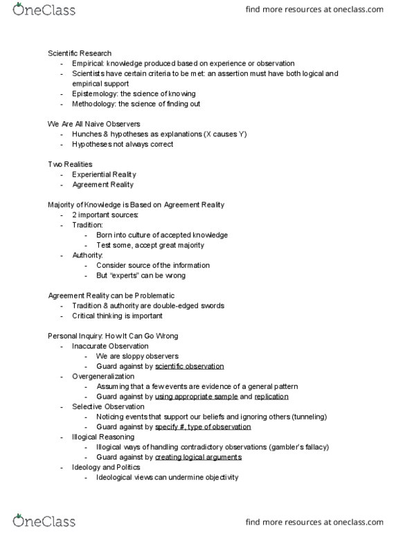 CRIM 220 Lecture Notes - Lecture 2: Statistical Hypothesis Testing, Relate, Data Analysis thumbnail