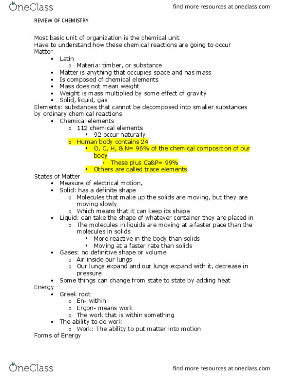 BIOL-2220 Lecture Notes - Lecture 1: Bond Energy, Ion, Electronegativity thumbnail