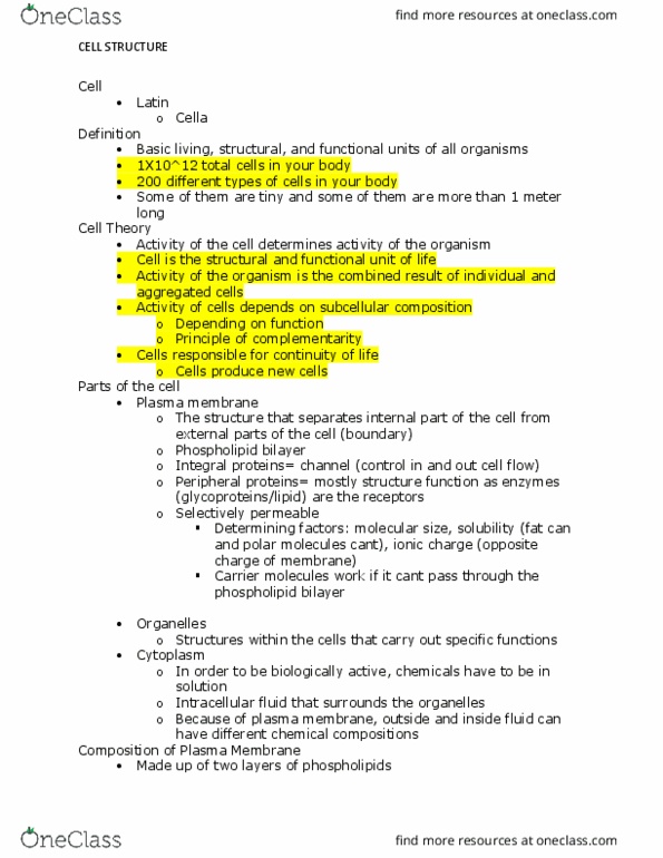 BIOL-2220 Lecture Notes - Lecture 1: Ultraviolet, Cytoskeleton, Cellular Respiration thumbnail