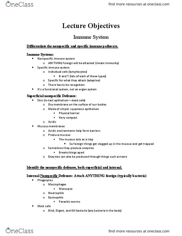 BIOL-2230 Lecture Notes - Lecture 3: Diabetes Mellitus Type 1, Immunogenicity, Mhc Class I thumbnail